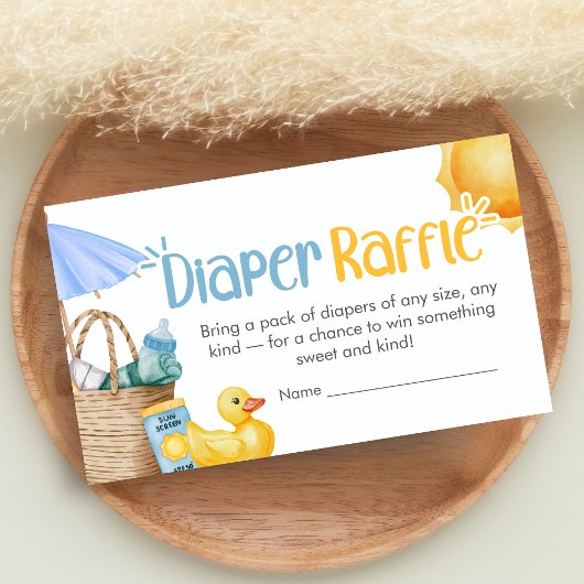 Carte D'accompagnement Splish Splash Summer Baby Shower Diaper Raffle