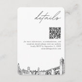 Carte D'accompagnement Spokane Mariage détails modernes Code QR (Devant)