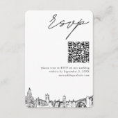 Carte D'accompagnement Spokane Mariage moderne RSVP QR Code (Devant)