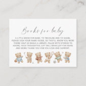 Carte D'accompagnement Sports bear baby shower bearly wait book request (Devant)