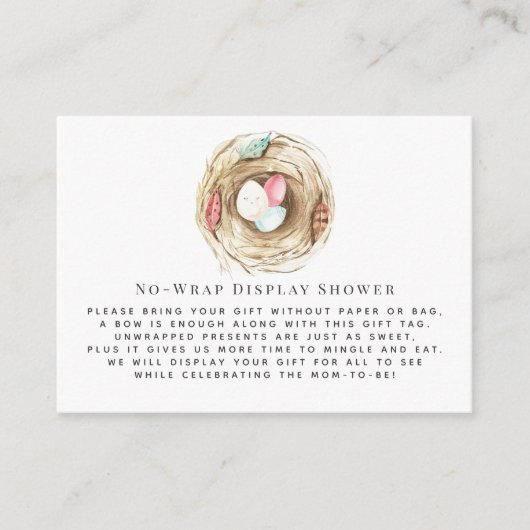 Carte D'accompagnement Spring Baby | Insert de douche à afficher sans emb (Devant)