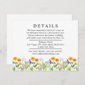 Carte D'accompagnement Spring Floral Élégant Détails du mariage (Devant / Derrière)