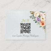 Carte D'accompagnement Spring Floral, QR Code - Pearl White (Dos)