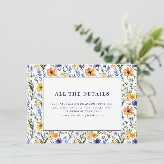 Carte D'accompagnement Spring Floral Wedding (Debout devant)