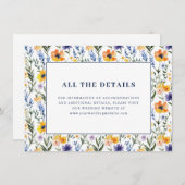 Carte D'accompagnement Spring Floral Wedding (Devant / Derrière)