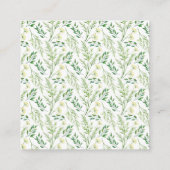 Carte D'accompagnement Spring Green Botanical Herbs Détails du Mariage (Dos)