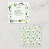 Carte D'accompagnement Spring Green Botanical Herbs Détails du Mariage (Devant / Derrière)