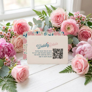 Carte D'accompagnement Spring Pastel Petals Enclosure Card