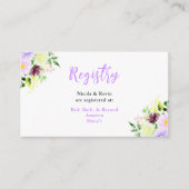 Carte D'accompagnement Spring Purple Flowers with Foliage (Devant)