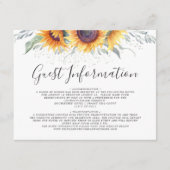 Carte D'accompagnement Spring Sunflower Bloom Information de l'invité (Devant)