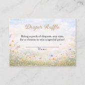 Carte D'accompagnement Spring Wildflower Pastel Floral Diaper Raffle (Devant)