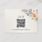 Carte D'accompagnement Spring Wildflowers, QR Code - Ivory (Dos)