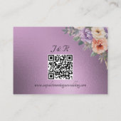 Carte D'accompagnement Spring Wildflowers, QR Code - Lavender (Dos)