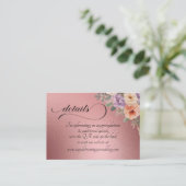 Carte D'accompagnement Spring Wildflowers, QR Code - Rose Gold (Debout devant)