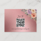 Carte D'accompagnement Spring Wildflowers, QR Code - Rose Gold (Dos)