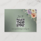 Carte D'accompagnement Spring Wildflowers, QR Code - Sage (Dos)