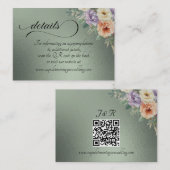 Carte D'accompagnement Spring Wildflowers, QR Code - Sage (Devant / Derrière)