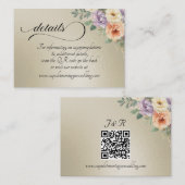 Carte D'accompagnement Spring Wildflowers, QR Code - Wheat (Devant / Derrière)