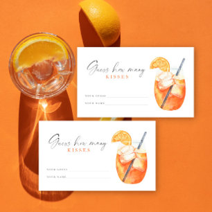 Carte D'accompagnement Spritz Bridal shower Devinez combien de baisers
