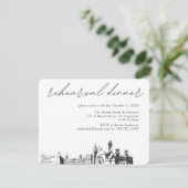 Carte D'accompagnement St Augustine Mariage Dîner de répétition élégant (Debout devant)