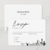 Carte D'accompagnement St Augustine Mariage traditionnel RSVP options de (Devant / Derrière)