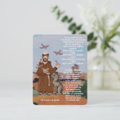 Carte D'accompagnement St Francis of Assisi Peace prayer (Debout devant)