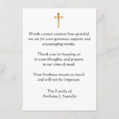 Carte D'accompagnement St Michael Merci Condoléances (Dos)