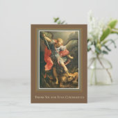 Carte D'accompagnement St Michael Merci Condoléances (Debout devant)