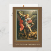 Carte D'accompagnement St Michael Merci Condoléances (Devant / Derrière)