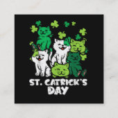 Carte D'accompagnement St Patricks Catricks Day Cats Saint Pattys (Dos)