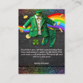 Carte D'accompagnement St. Patrick's Day Gold Rainbow Clover Baby shower (Devant)