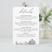 Carte D'accompagnement St. Petersburg Wedding Small Vertical Details (Debout devant)