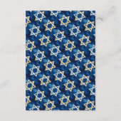 Carte D'accompagnement Star de David Aquarelle QR Code Barre de Bat mitzv (Dos)