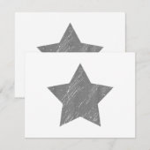 Carte D'accompagnement Star Gray Vintage Star (Devant / Derrière)