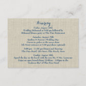 Carte D'accompagnement Starfish Blue Hydrangea Mariage Intinéraire (Devant)