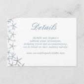 Carte D'accompagnement Starfish Détails du Mariage frontalier (Devant)