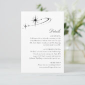 Carte D'accompagnement Starry Minimalist Celestial Wedding Details (Debout devant)