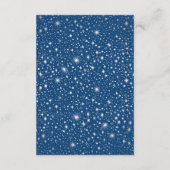 Carte D'accompagnement Starry Night Celestial Blue Détails du Mariage (Dos)