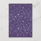 Carte D'accompagnement Starry Night Celestial Purple Détails du Mariage (Dos)
