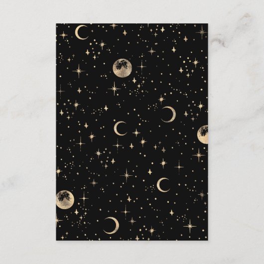 Carte D'accompagnement Starry Night Celestin Black Gold Détails du Mariag (Dos)