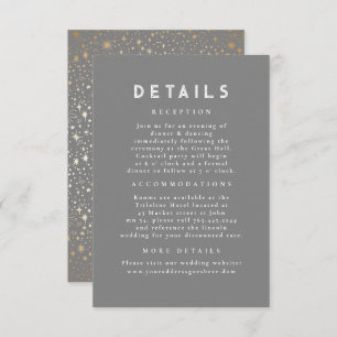 Carte D'accompagnement Starry Night Celestin Grey Détails du Mariage