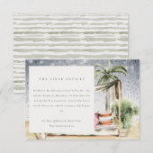 Carte D'accompagnement Starry Night Tropical Palm Cabana Détails du Maria (Devant / Derrière)