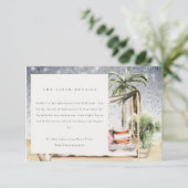 Carte D'accompagnement Starry Night Tropical Palm Cabana Détails du Maria (Debout devant)