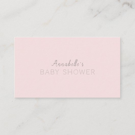 Carte D'accompagnement Stars Lune & Nuages Pink Diaper Raffle Ticket Encl (Dos)