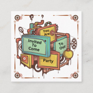 Carte D'accompagnement Steampunk