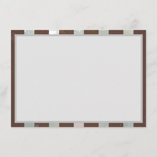 Carte D'accompagnement Steampunk Clock and Turquoise Roses on Striped (Dos)