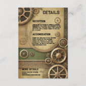 Carte D'accompagnement Steampunk Victorian Gearwork Mariage (Devant)