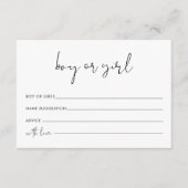 Carte D'accompagnement STELLA Jeu De Genre Garçon Ou Fille (Devant)