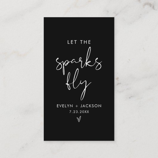 Carte D'accompagnement STELLA Sparkler Envoyer, laisser Sparks Fly Card (Dos)