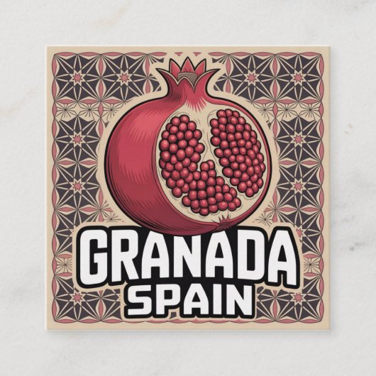 Carte D'accompagnement Sticker Grenade Espagne grenade (Devant)